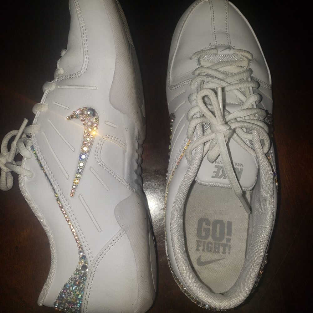 Hand jeweled Nike cheer shoes